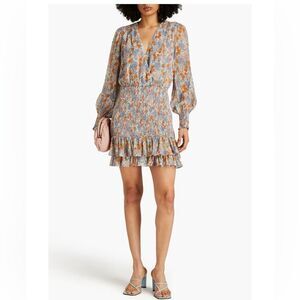 Veronica Beard Floral Silk Seara Minidress